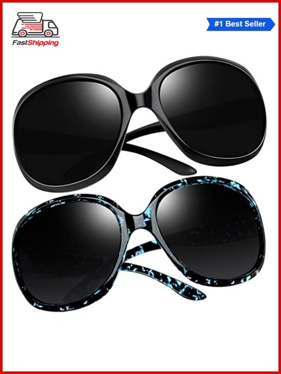 Accessories - ✨ Oversized Polarized Sunglasses Full Coverage Square Wrap Around UV400 Women
